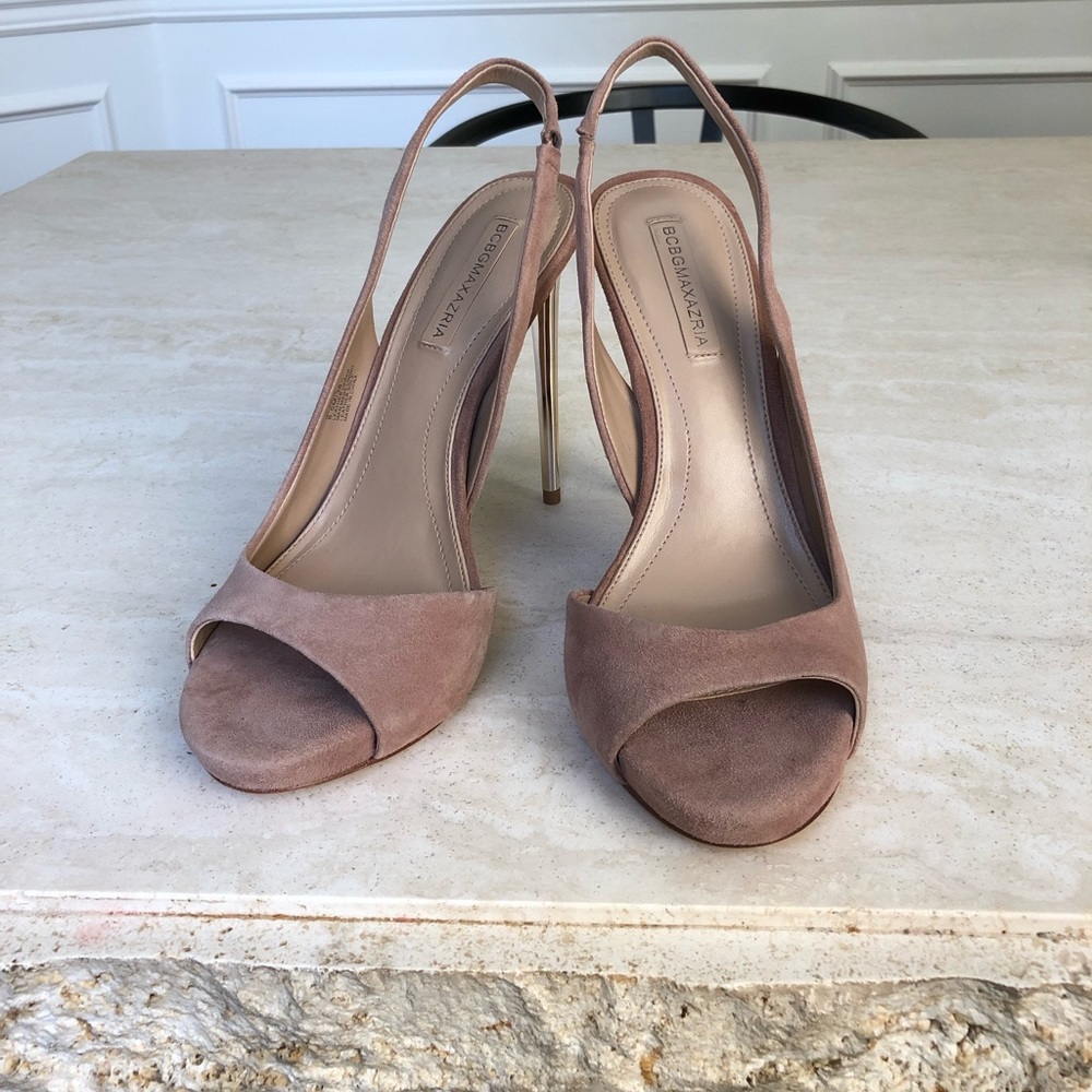BCBG suede sling back